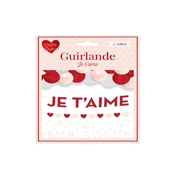 Guirlande "Je t'aime" pour la Saint-Valentin
