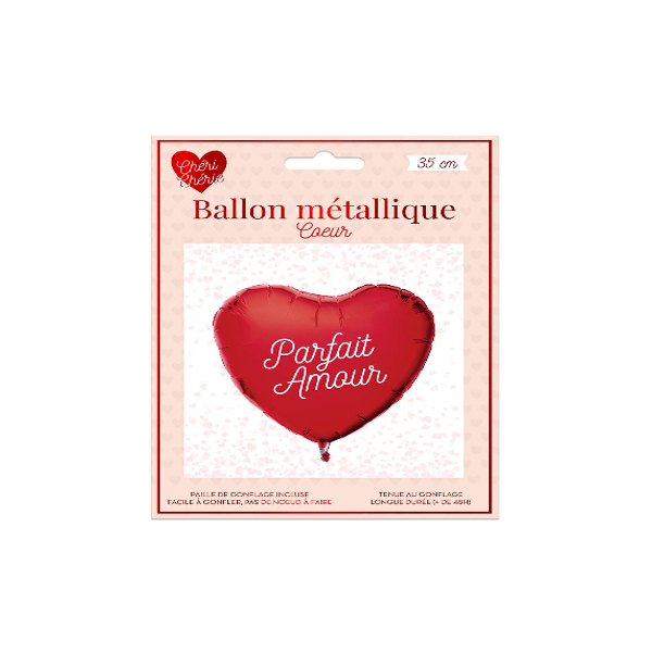Ballon Métallique en Forme de Cœur pour la Saint-Valentin