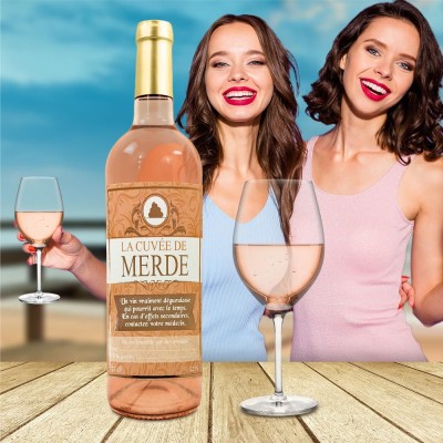 Vin Rose VCE Humour - Cuvée De Merde Faites La Fête Vin