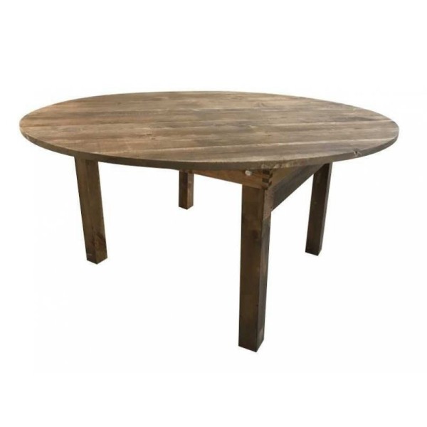 LOCATION Table pliante Bois rustique HERITAGE diamètre 153 cm