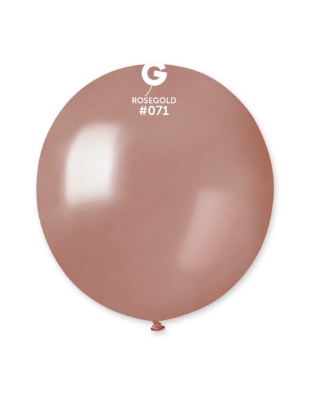 Sachet de 10 ballons 48 cm métallisés rose gold
