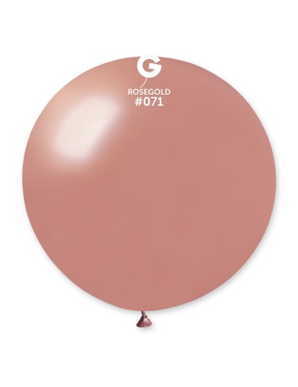 Sachet de 1 ballon géant rond métallisé rose gold Faites La Fête Ballons & Arches