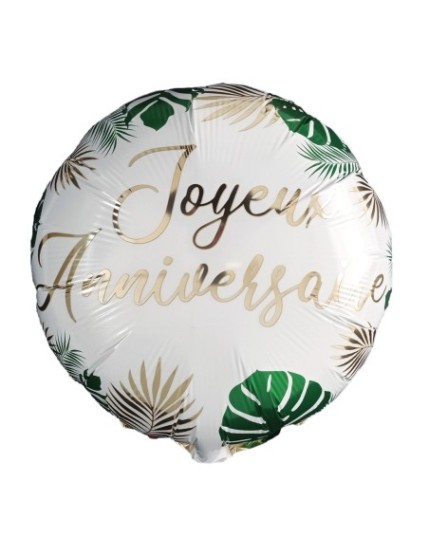 Ballon Métal Anniv Tropical Faites La Fête Accessoires de décoration