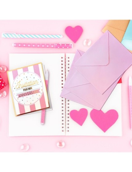 Sachet 6 Invitations Anniversaire Fille Faites La Fête A trier