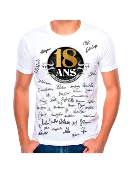 T Shirt Anniv 18 Ans Homme Faites La Fête T shirt