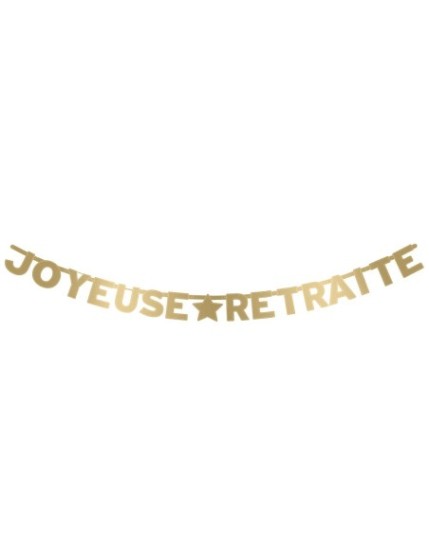 Guirlande Lettres Joyeuse Retraite Faites La Fête Accessoires de décoration