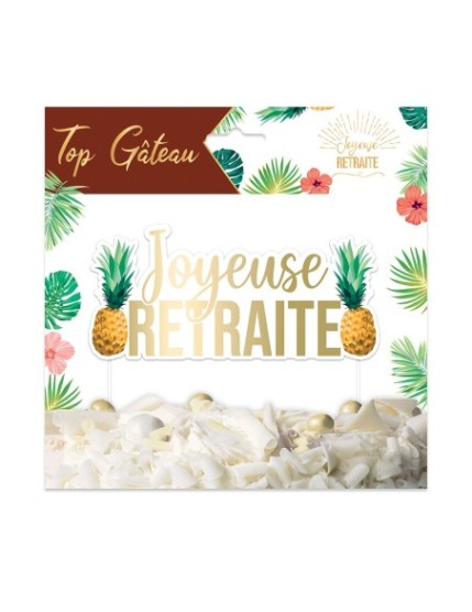 Top Gateau Joyeuse Retraite Faites La Fête Accessoires de décoration