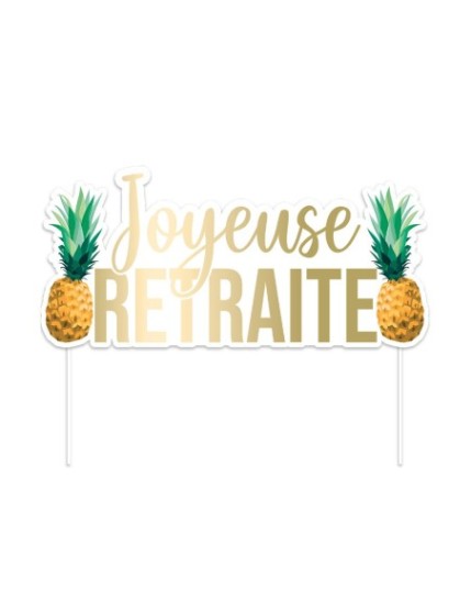 Top Gateau Joyeuse Retraite Faites La Fête Accessoires de décoration