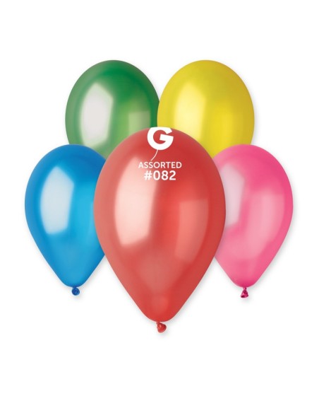 Sachet de 50 ballons métallisés multi assortiment métallisé