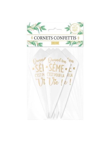Pack Cornets A Confettis Mariage Faites La Fête Cérémonie