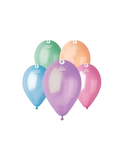 Sachet de 10 ballons métallisés multi assortiment métallisé Faites La Fête Ballons & Arches