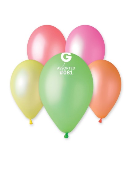 Sachet de 50 ballons fluorescents multi assortiment néon Faites La Fête Ballons & Arches