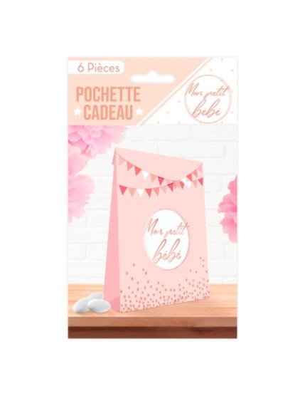 Sachet 6 Pochettes Cadeau Fille Faites La Fête Accessoires de décoration