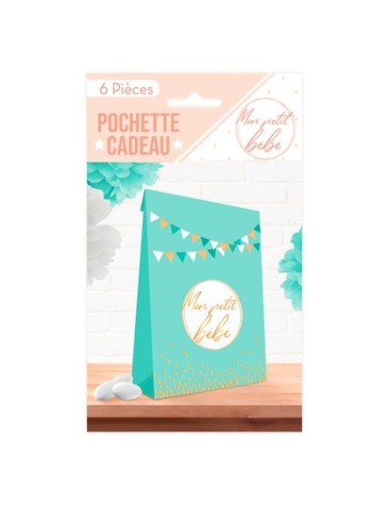 Sachet 6 Pochettes Cadeau Garcon Faites La Fête Accessoires de décoration