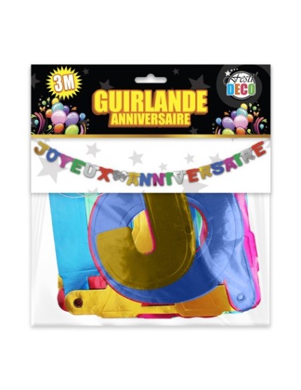 Guirlande Lettres Anniversaire Faites La Fête Accessoires de décoration