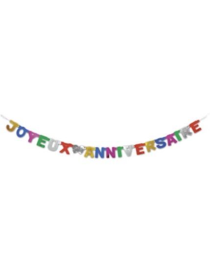 Guirlande Lettres Anniversaire Faites La Fête Accessoires de décoration