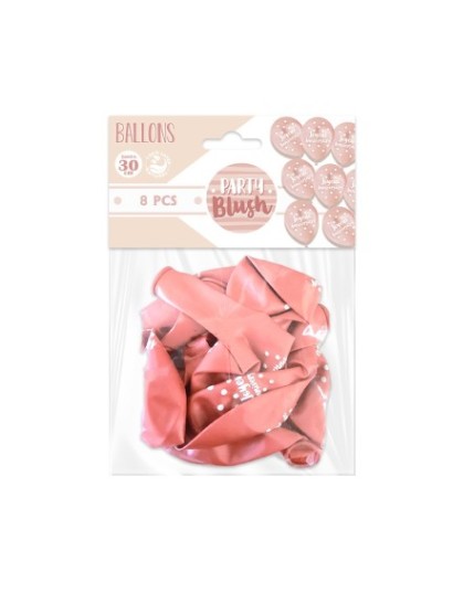 Sachet 8 Ballons Anniv Blush Faites La Fête Accessoires de décoration