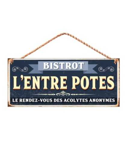 Plaque Métal Bistrot...Potes Faites La Fête Plaque