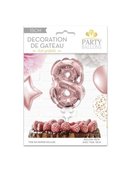 Deco Gateau Ballon Rose Dore 8 Faites La Fête Accessoires de décoration