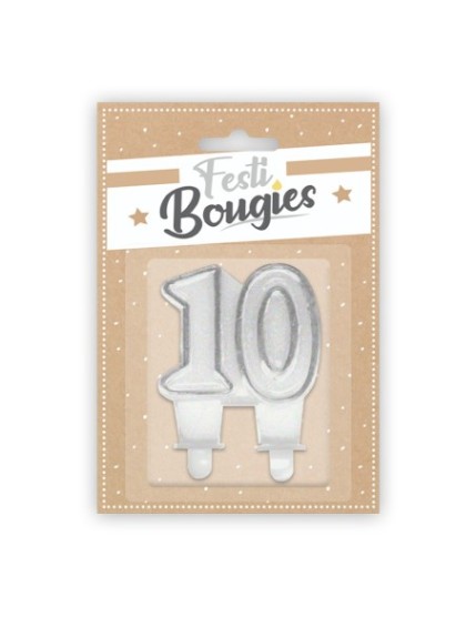 Bougie Anniversaire 10 Faites La Fête Accessoires de décoration