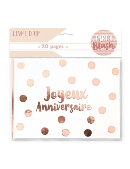 Livre D Or Anniv. Party Blush Faites La Fête Accessoires de décoration