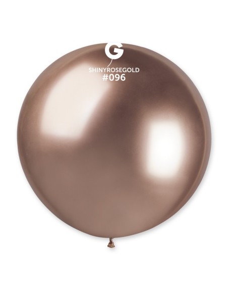 Sachet de 1 ballons shiny or rose brillant