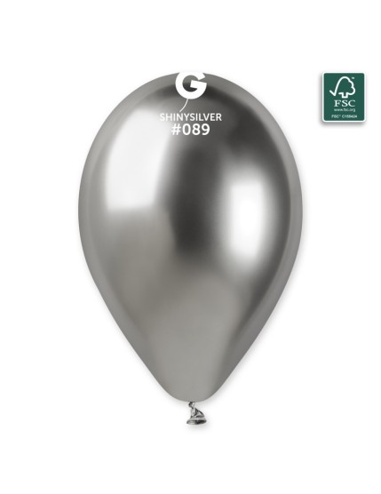 Sachet de 5 ballons shiny argent brillant Faites La Fête Ballons & Arches