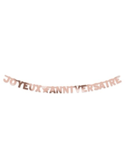 Guirlande Lettres Anniv Blush Faites La Fête Accessoires de décoration