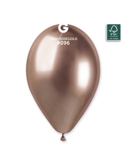 Sachet de 5 ballons shiny or rose brillant Faites La Fête Ballons & Arches