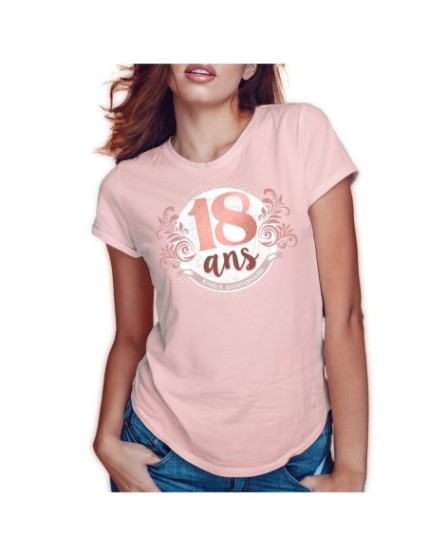 T Shirt Anniv Femme 18 Ans Faites La Fête T shirt