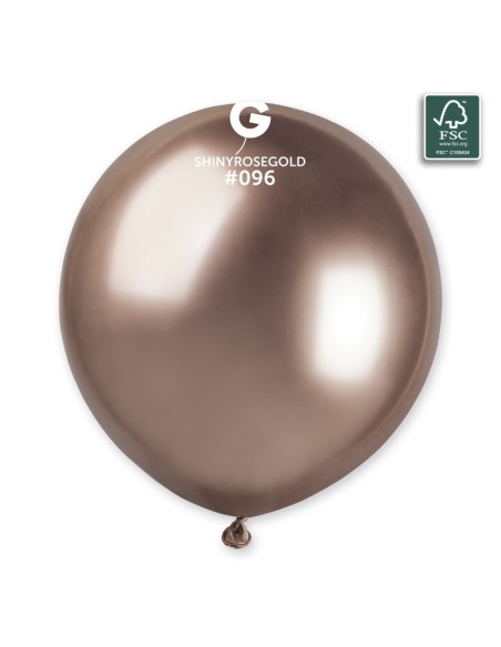 Sachet de 25 ballons shiny or rose brillant