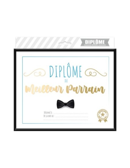 Cadre Diplome Meilleur Parrain Faites La Fête Cadre diplôme