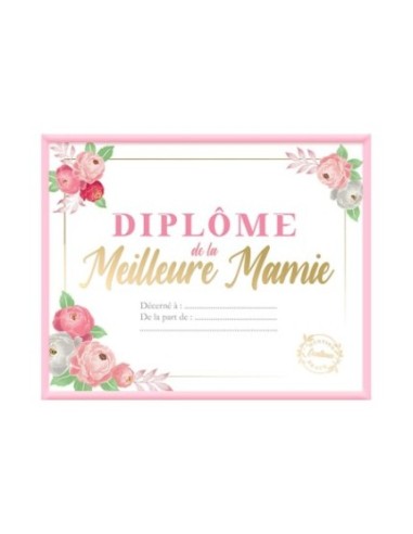 Cadre Diplome Meilleure Mamie