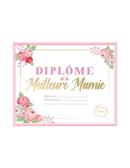 Cadre Diplome Meilleure Mamie