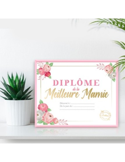 Cadre Diplome Meilleure Mamie Faites La Fête Cadre diplôme