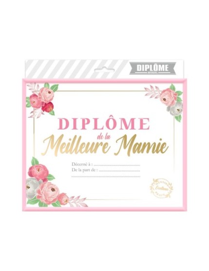 Cadre Diplome Meilleure Mamie Faites La Fête Cadre diplôme