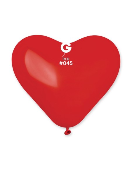 Sachet de 5 ballons coeur rouge