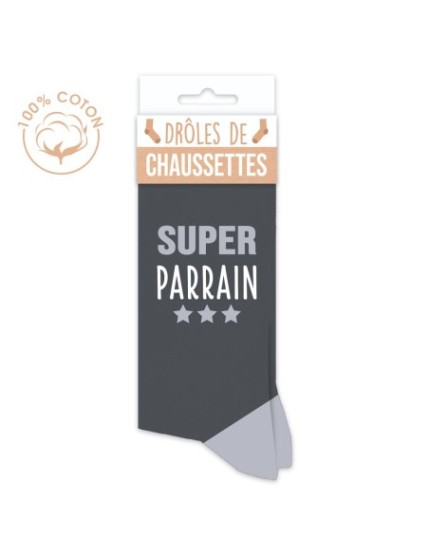 Chaussettes Super Parrain Faites La Fête Chaussette