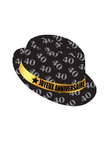 Chapeau Anniv Noir 40 Ans