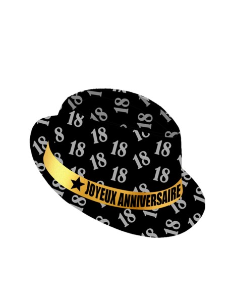 Chapeau Anniv Noir 18 Ans