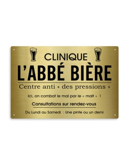 Plaque Professionnelle L Abbe Biere Faites La Fête Plaque