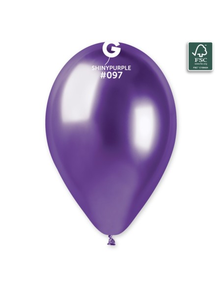 Sachet de 5 ballons anniversaire shiny