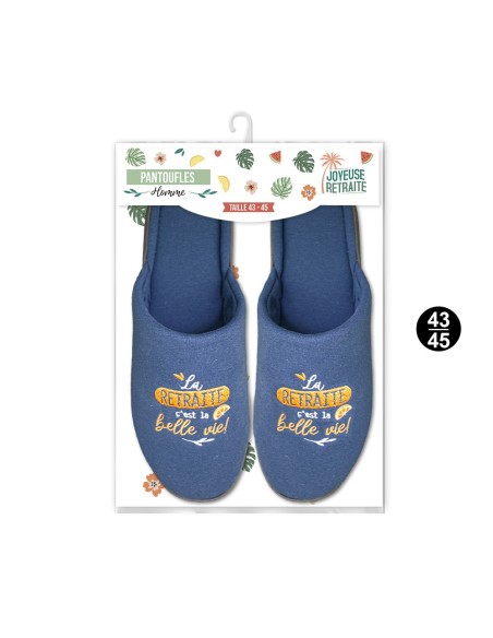 Pantoufles Retraite Homme Pointure43-45