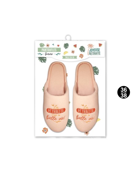 Pantoufles Retraite Femme Pointure36-38