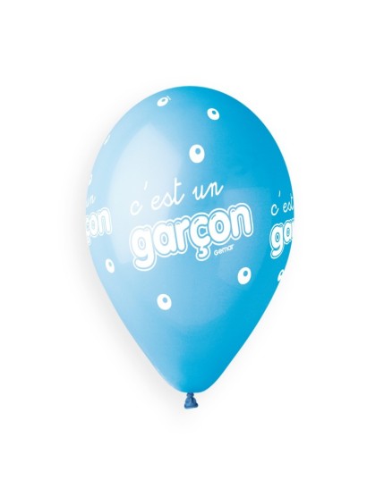 Sachet de 5 ballons anniversaire imprimé C\'est un garcon Faites La Fête Ballons & Arches