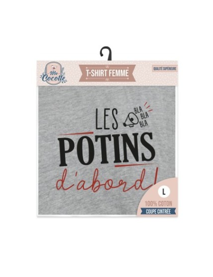 T Shirt Cocotte Les Potins...Taille L Faites La Fête T shirt