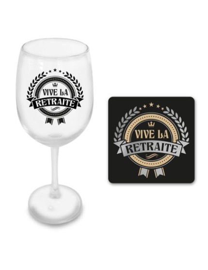 Coffret Verre Retraite Faites La Fête Objets humour