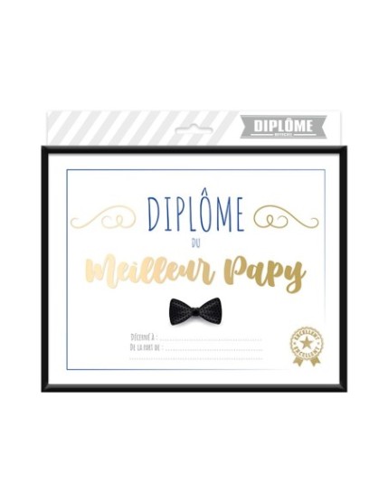 Cadre Diplome Meilleur Papy Faites La Fête Cadre diplôme