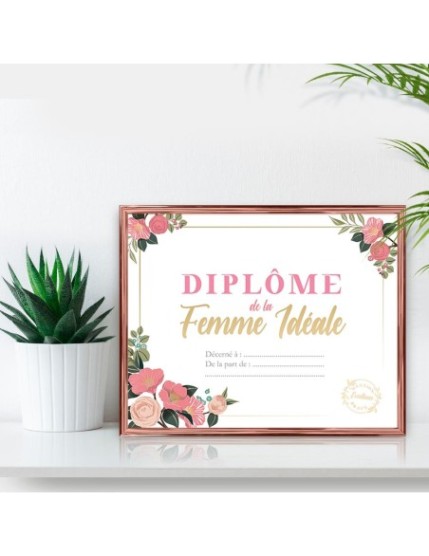 Cadre Diplome Femme Ideale Faites La Fête Cadre diplôme