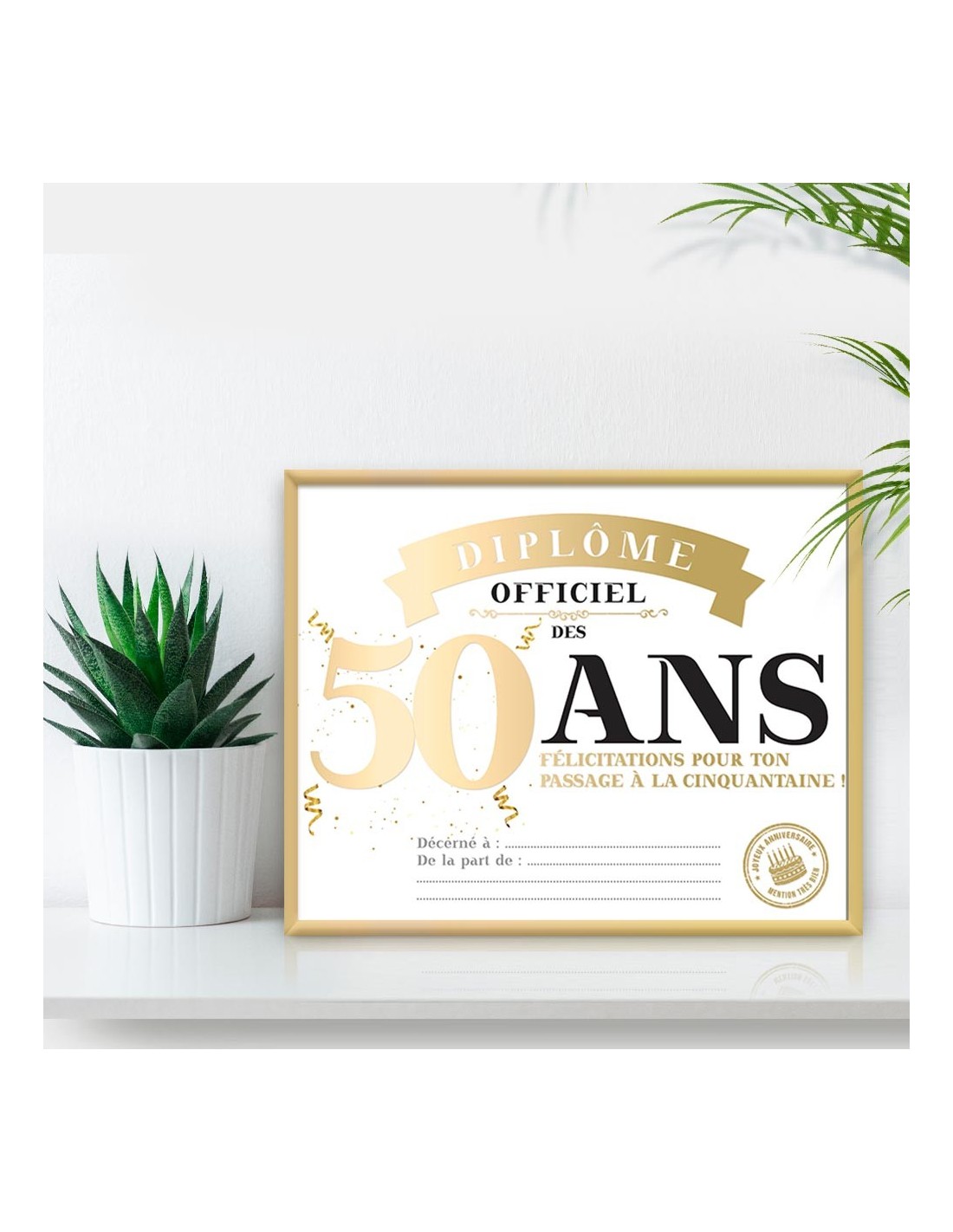 CADRE DIPLOME 50 ANS